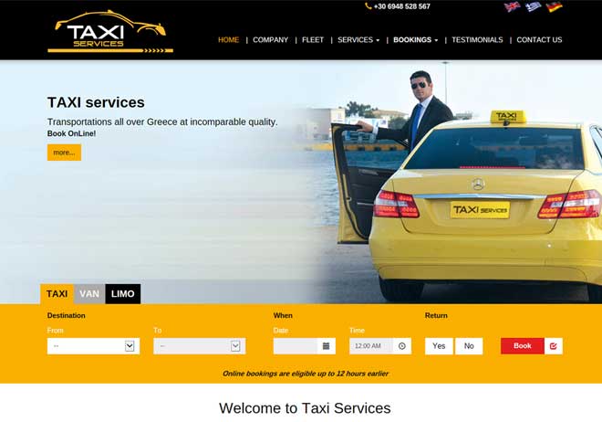 E-shop / Ιστοσελίδα Taxi Services